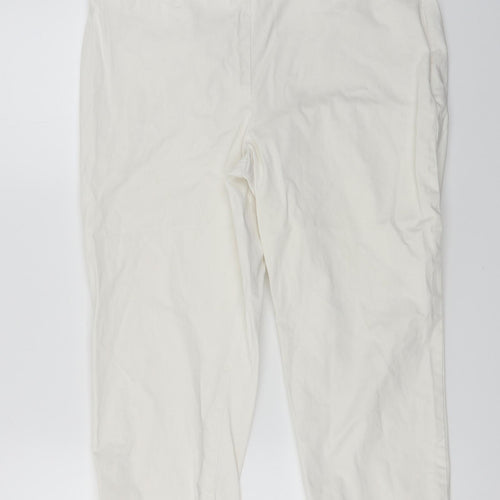 Preworn  Womens White   Cropped Trousers Size 32 in