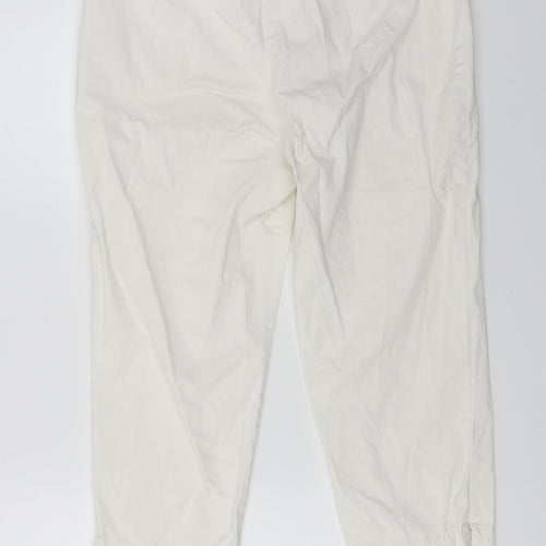 Preworn  Womens White   Cropped Trousers Size 32 in