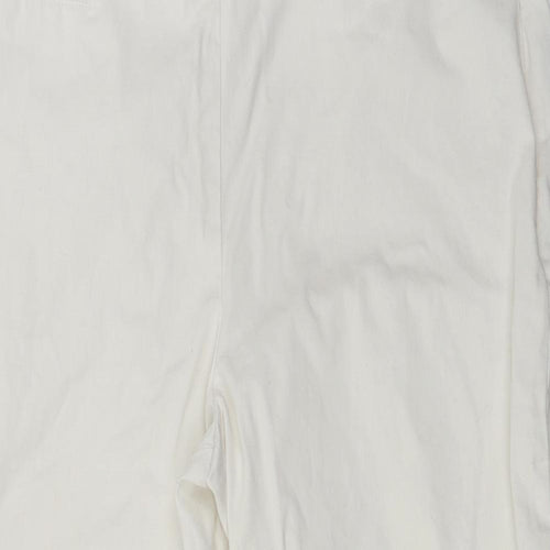 Preworn  Womens White   Cropped Trousers Size 32 in