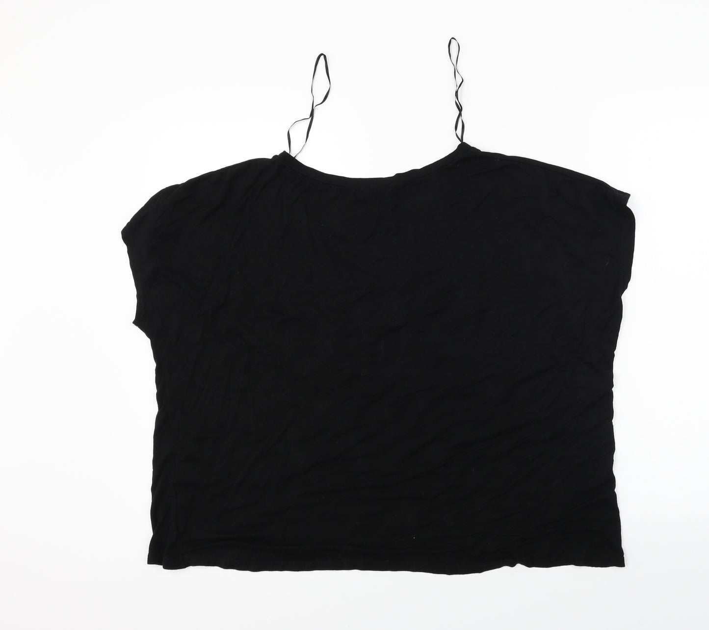 fine collection Womens Black   Basic T-Shirt Size L