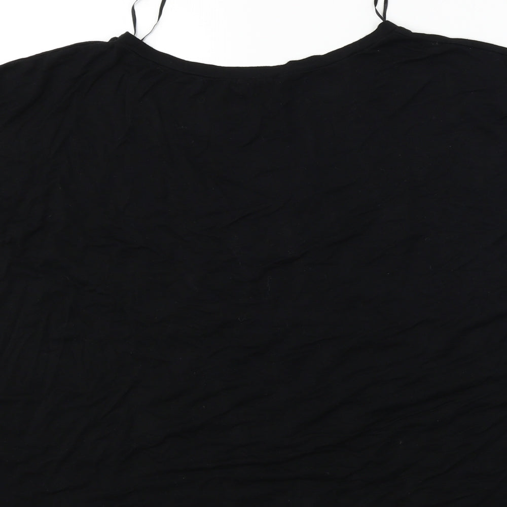 fine collection Womens Black   Basic T-Shirt Size L