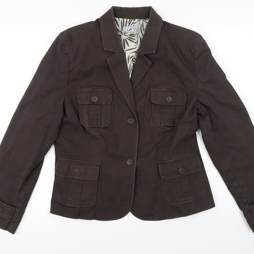 La vie  Womens Brown   Jacket Coat Size 14