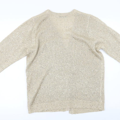 hle Womens Beige   Cardigan Jumper Size M