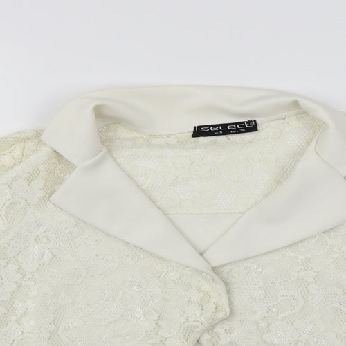 Select  Womens White   Full Zip Jumper Size 8