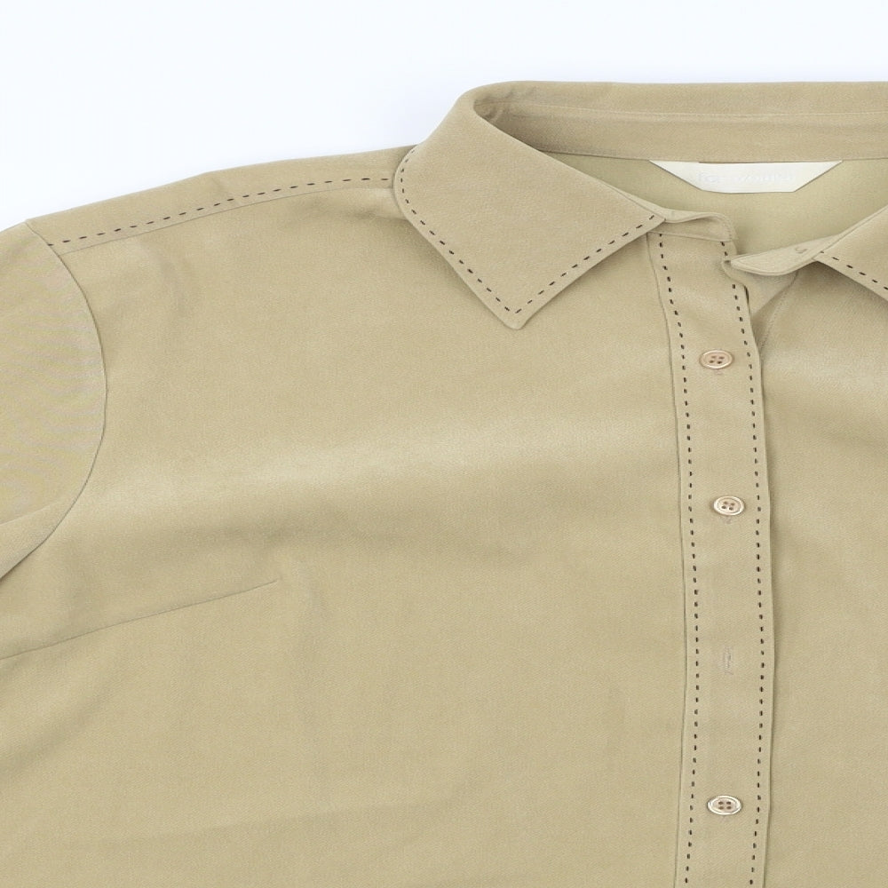 For Woman   Womens Brown   Basic Button-Up Size 16