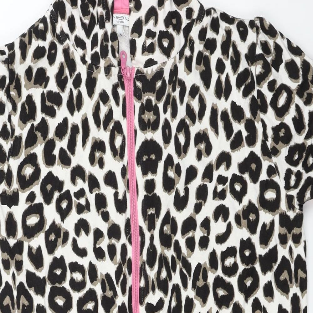 New Look  Womens White Animal Print   One Piece Size L