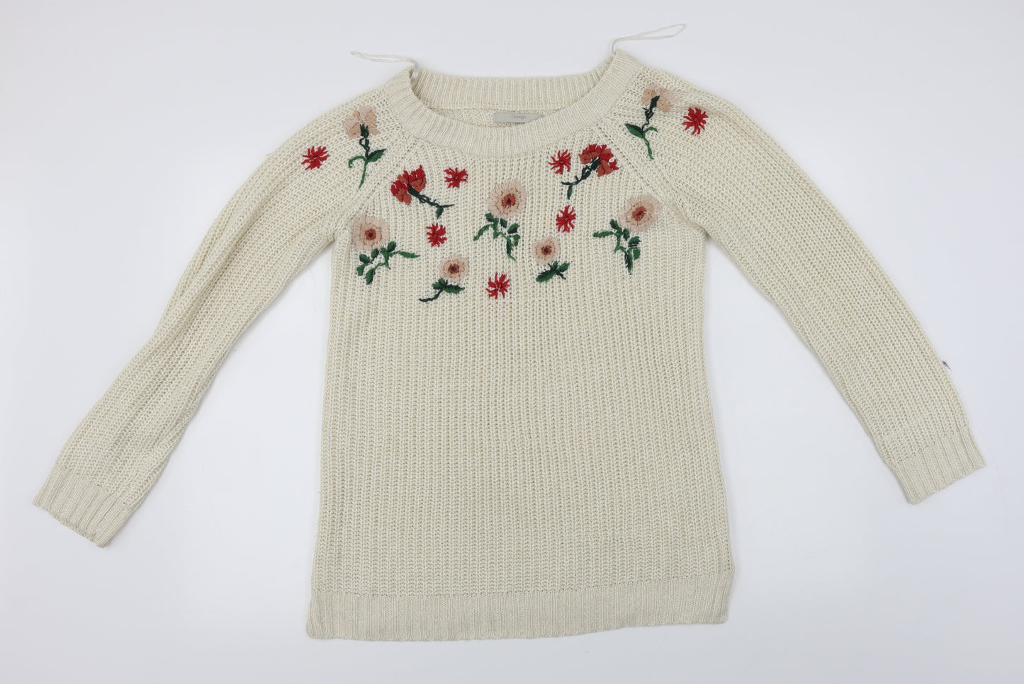 George  Womens Grey Floral  Pullover Jumper Size 14
