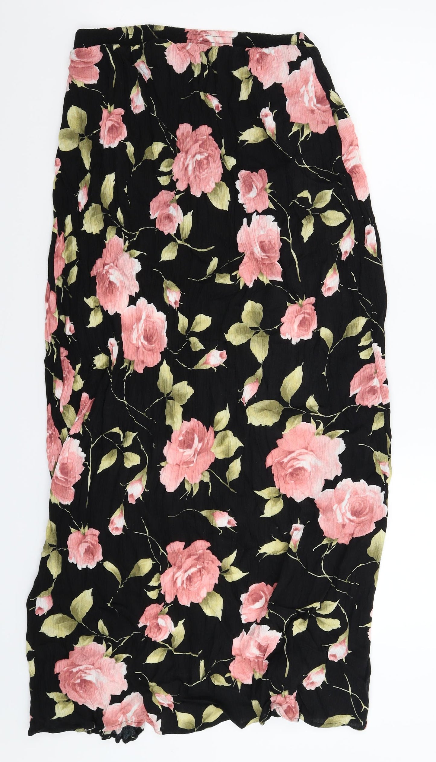 New Look Womens Black Floral  Maxi Skort Size 10
