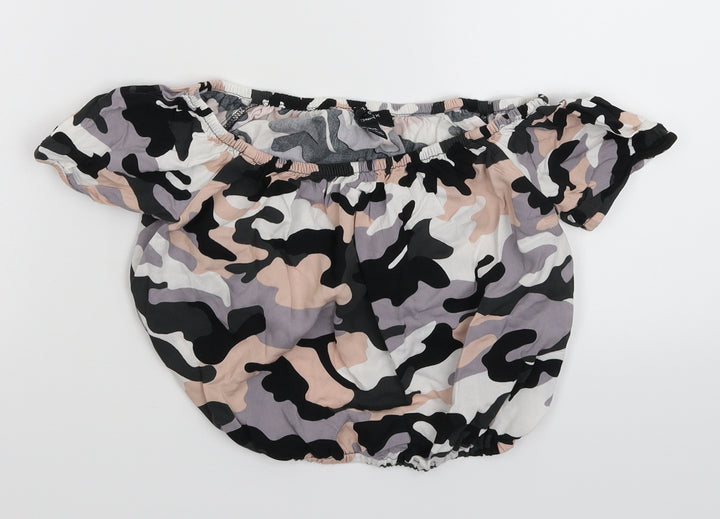 New Look Girls Multicoloured Camouflage  Basic Blouse Size 10 Years