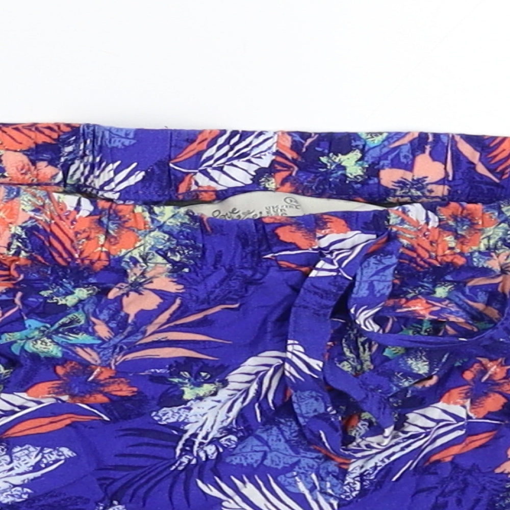Primark Womens Blue Floral  Cami Sleep Shorts Size 12