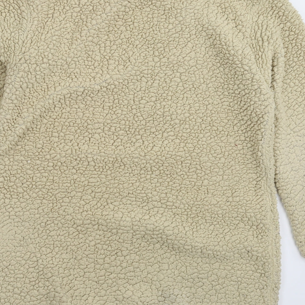 In the Style Womens Beige  Fleece Pullover Sweatshirt Size 8  - Oversized