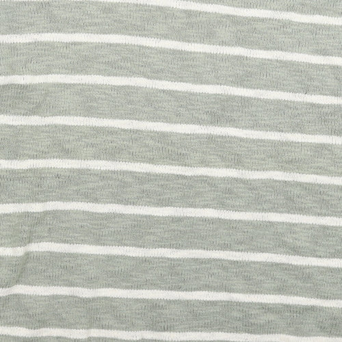 H&M Girls Grey Striped Knit Pullover Jumper Size 14 Years