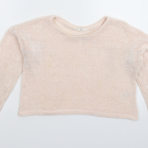 Candy Couture Girls Pink  Knit Pullover Jumper Size 13 Years
