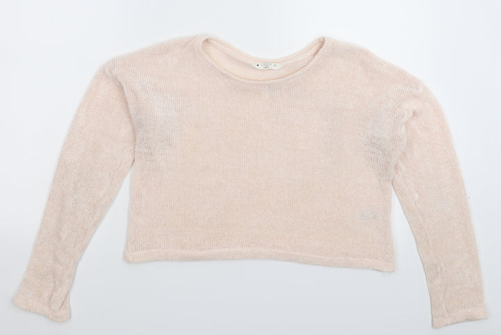 Candy Couture Girls Pink  Knit Pullover Jumper Size 13 Years