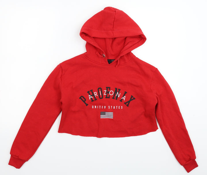 New Look Girls Red   Pullover Hoodie Size 10 Years