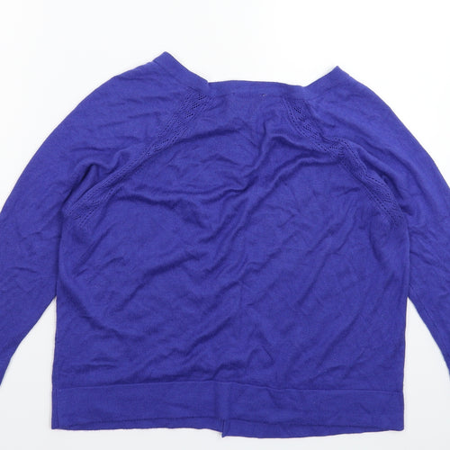 TU Womens Blue  Knit Cardigan Jumper Size 12