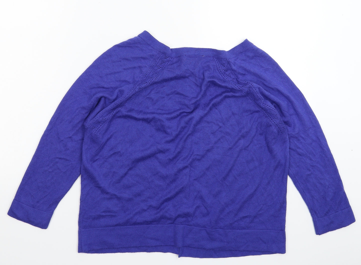 TU Womens Blue  Knit Cardigan Jumper Size 12