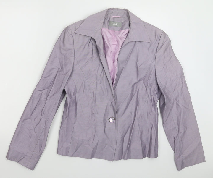 Wallis Womens Purple Jacket Suit Jacket Size 14