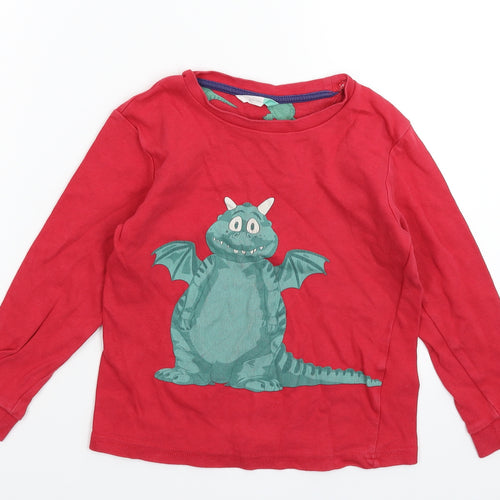 John Lewis Boys Red   Basic T-Shirt Size 6 Years