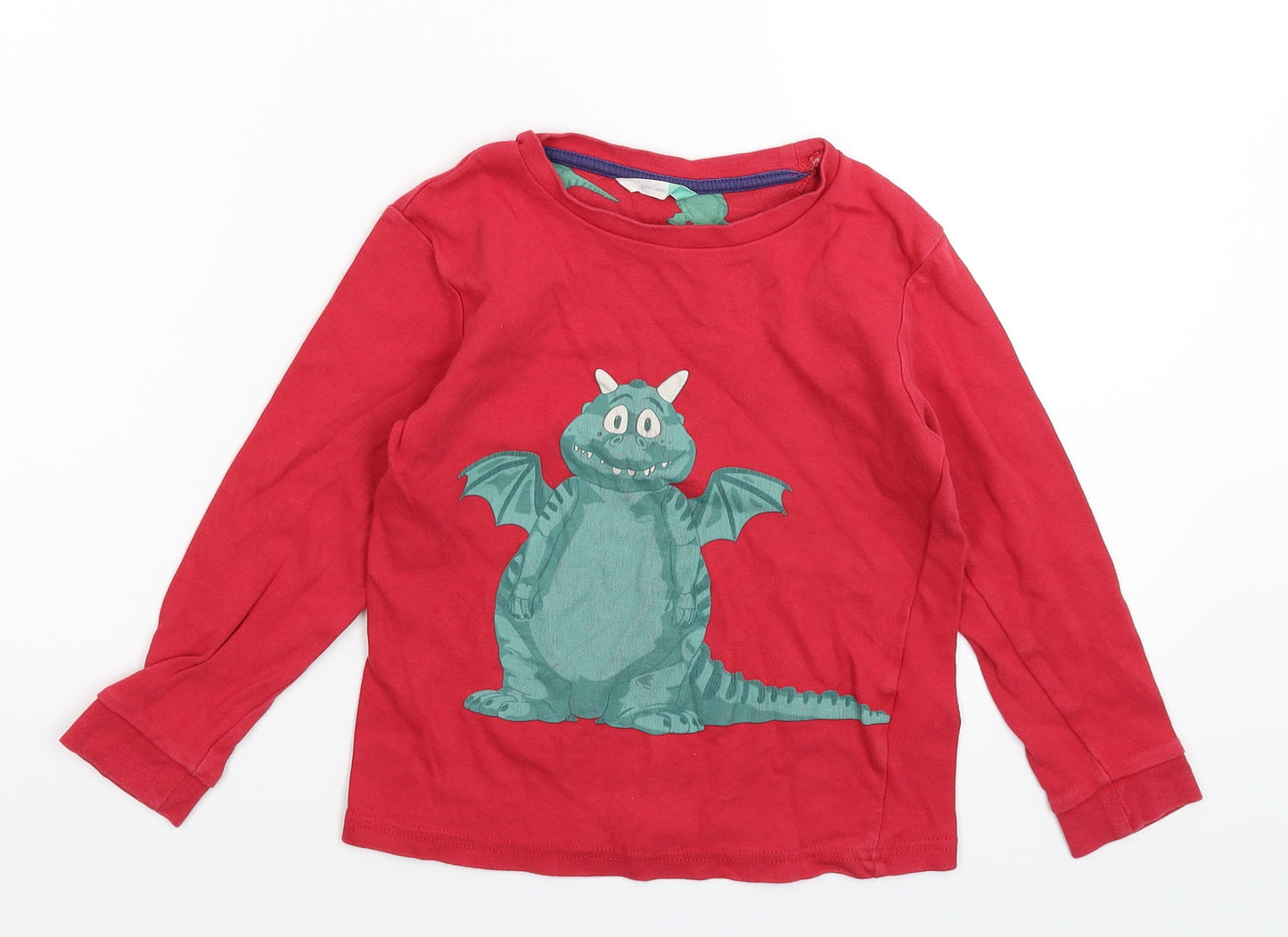 John Lewis Boys Red   Basic T-Shirt Size 6 Years