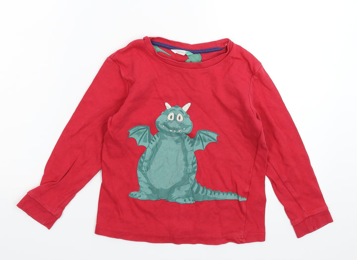 John Lewis Boys Red   Basic T-Shirt Size 6 Years