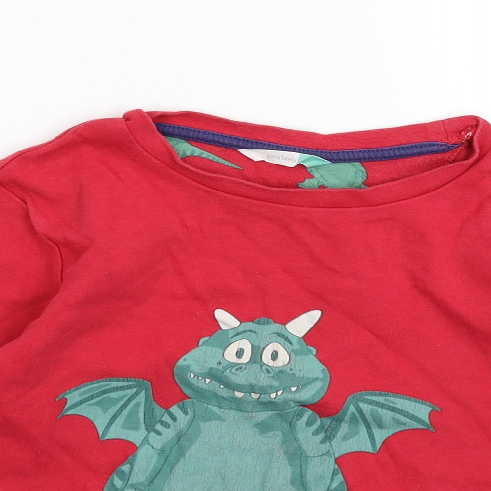 John Lewis Boys Red   Basic T-Shirt Size 6 Years