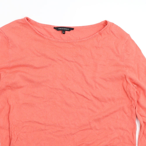 Peacocks Womens Pink  Knit Pullover Jumper Size 12