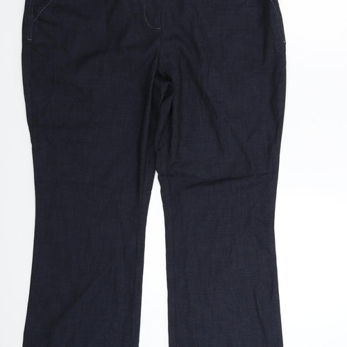 Per Una Womens Blue  Denim Bootcut Jeans Size 16 L29 in