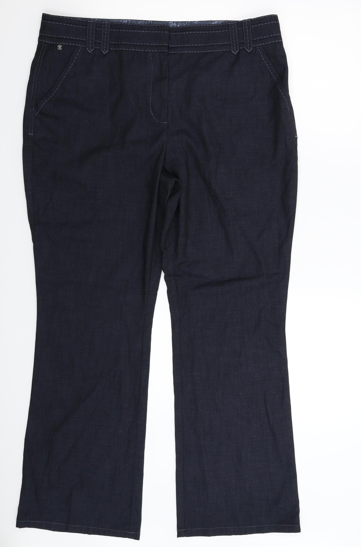 Per Una Womens Blue  Denim Bootcut Jeans Size 16 L29 in