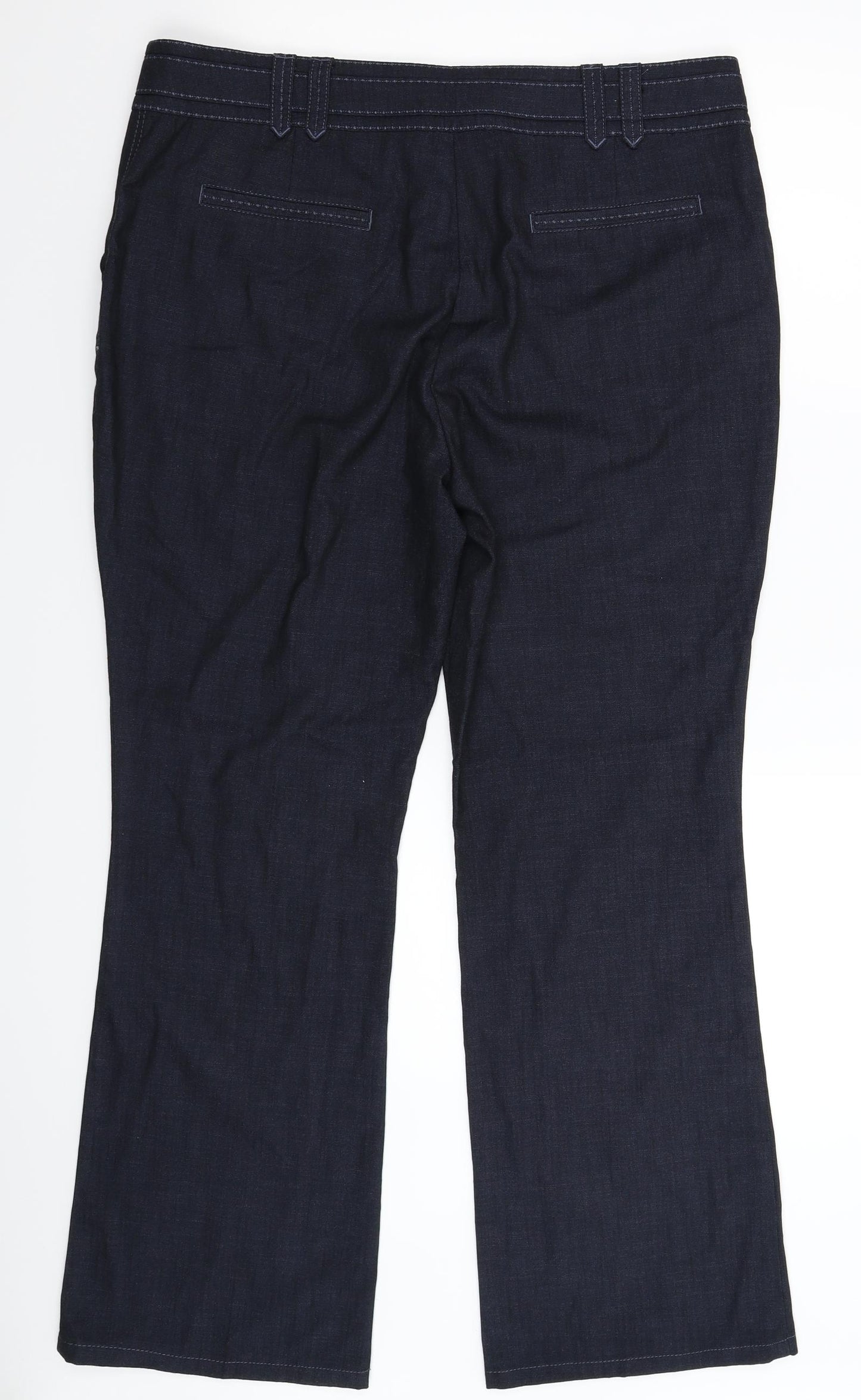Per Una Womens Blue  Denim Bootcut Jeans Size 16 L29 in