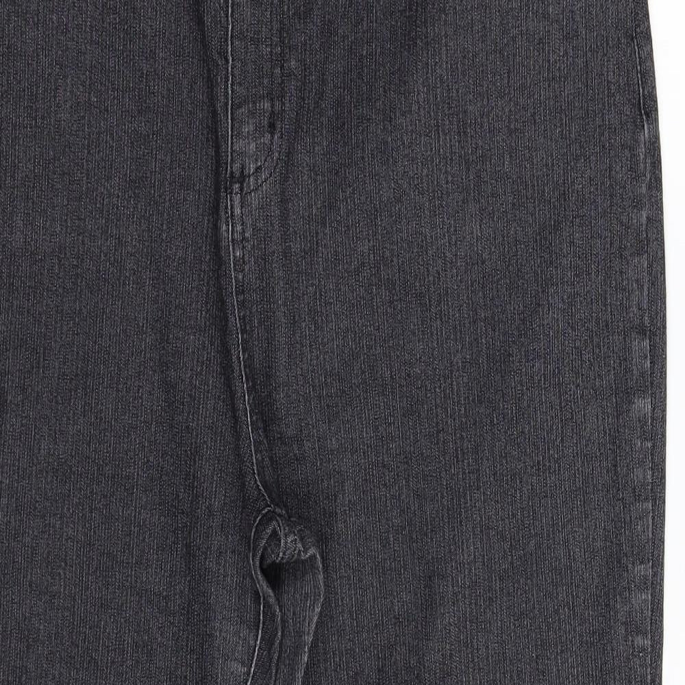 Per Una Womens Grey  Denim Bootcut Jeans Size 18 L28 in
