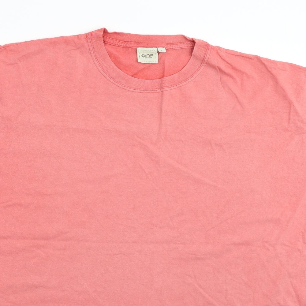 Cotton Traders Mens Pink    T-Shirt Size L