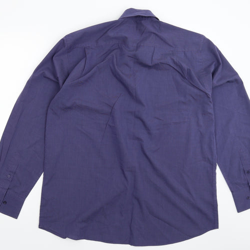 Burton Mens Blue    Dress Shirt Size 16