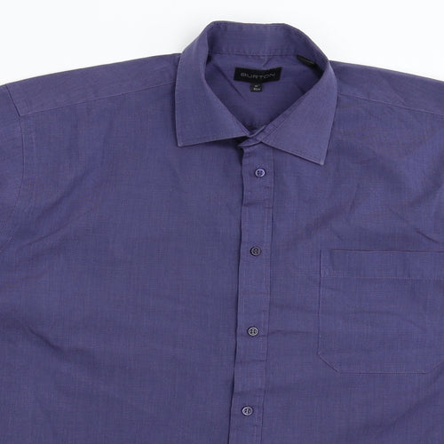 Burton Mens Blue    Dress Shirt Size 16