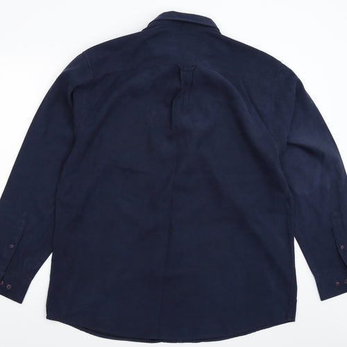 Arnold Palmer Mens Blue    Button-Up Size L
