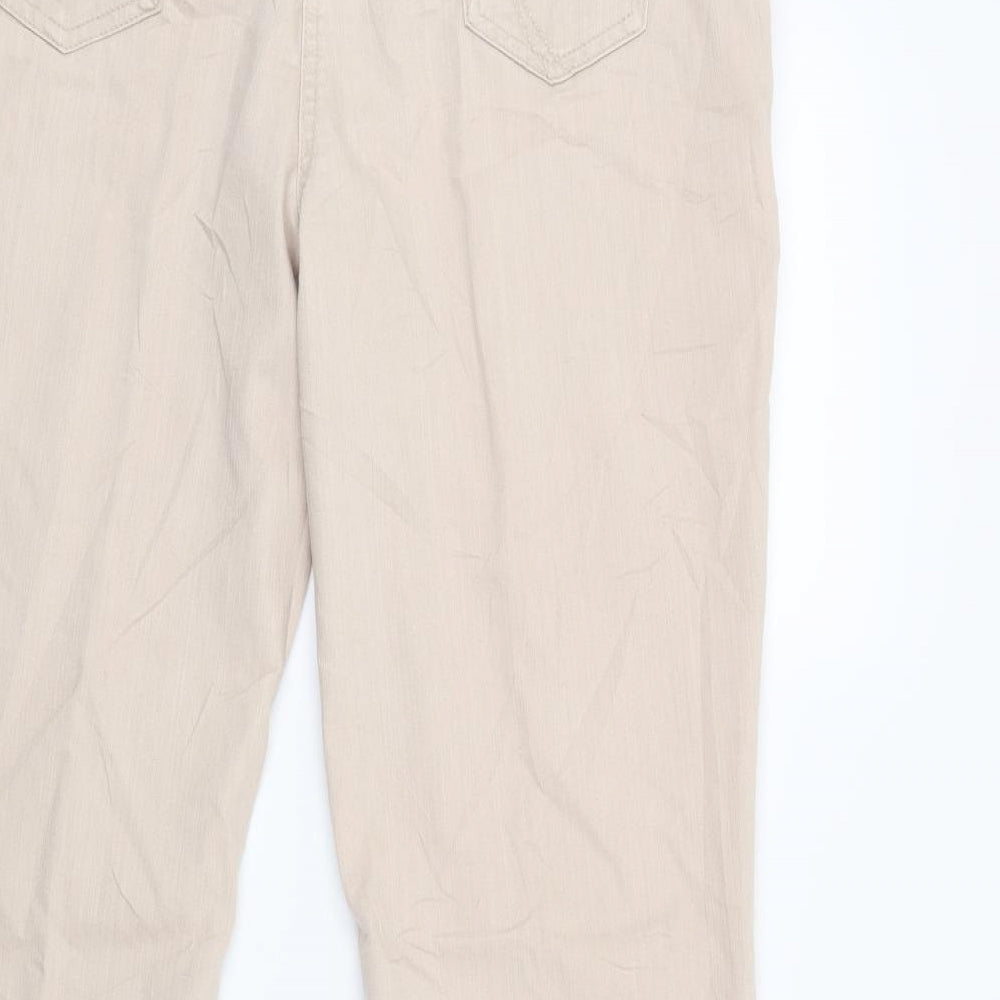 PERUNA Womens Beige  Denim Bootcut Jeans Size 14 L29 in