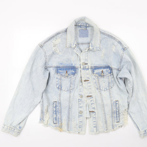 Primark Womens Blue  Denim Jacket Coat Size 10