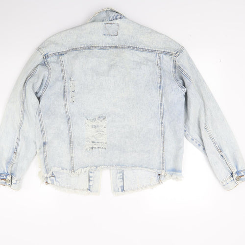 Primark Womens Blue  Denim Jacket Coat Size 10