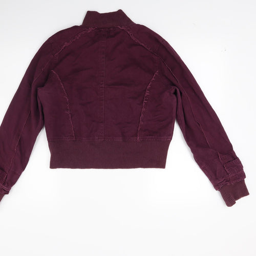 Nottinghill Womens Red  Denim Jacket Coat Size 10