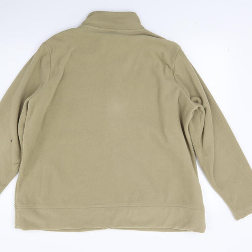 BM Womens Beige  Fleece Jacket Coat Size L