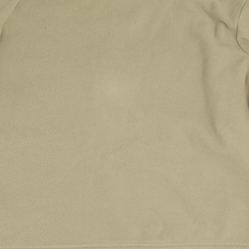 BM Womens Beige  Fleece Jacket Coat Size L