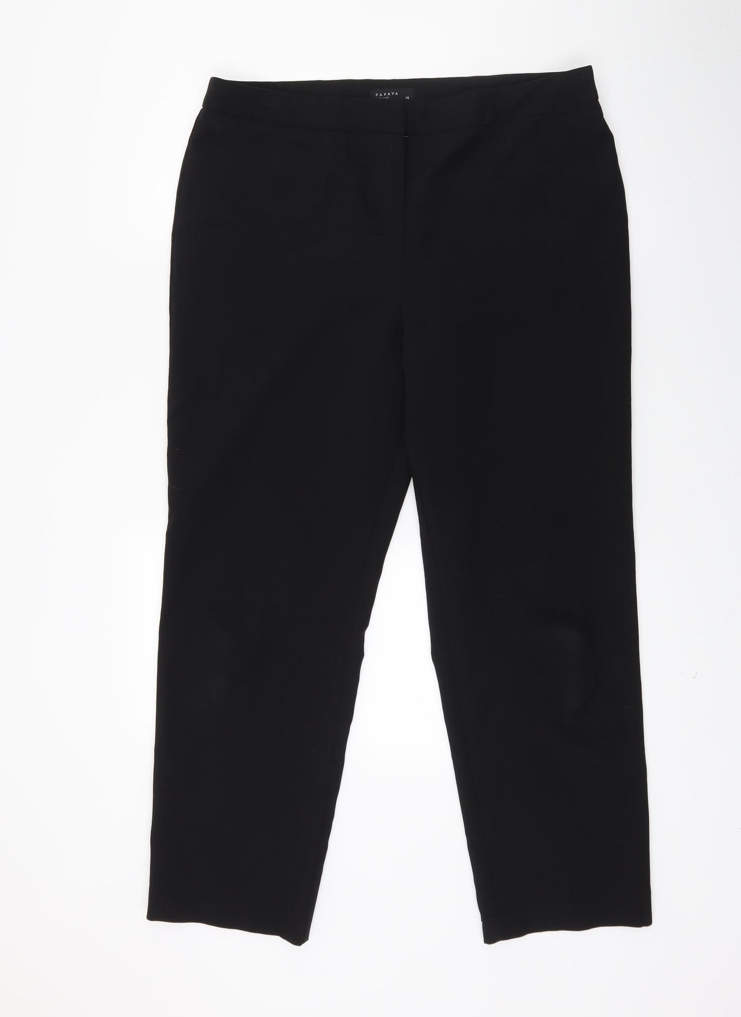 Papaya Womens Black   Trousers  Size 14 L24 in