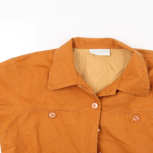 off shoot Womens Orange   Basic Button-Up Size 16