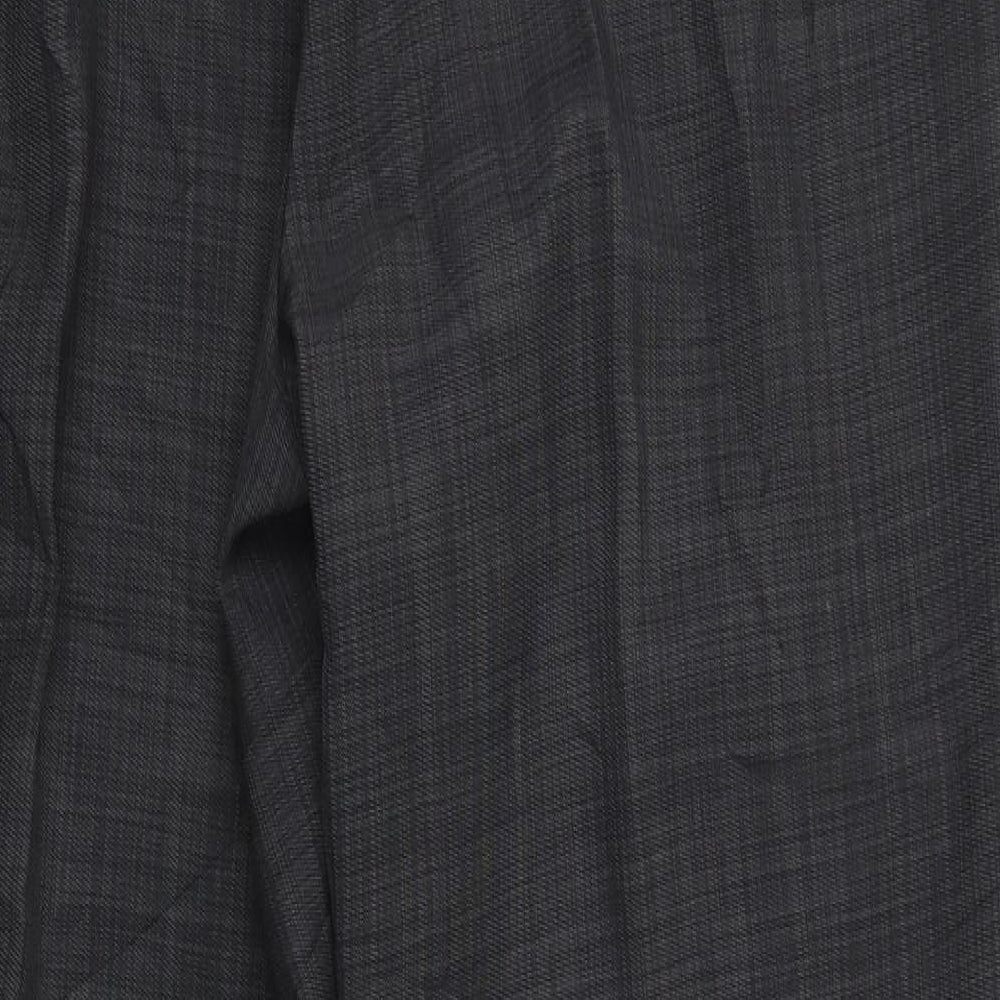 Marks and Spencer Womens Grey Check  Trousers  Size 14 L27 in