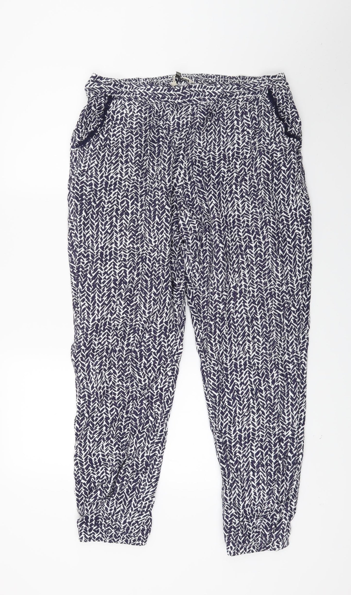 F&F Womens Blue   Jogger Trousers Size 14 L26 in