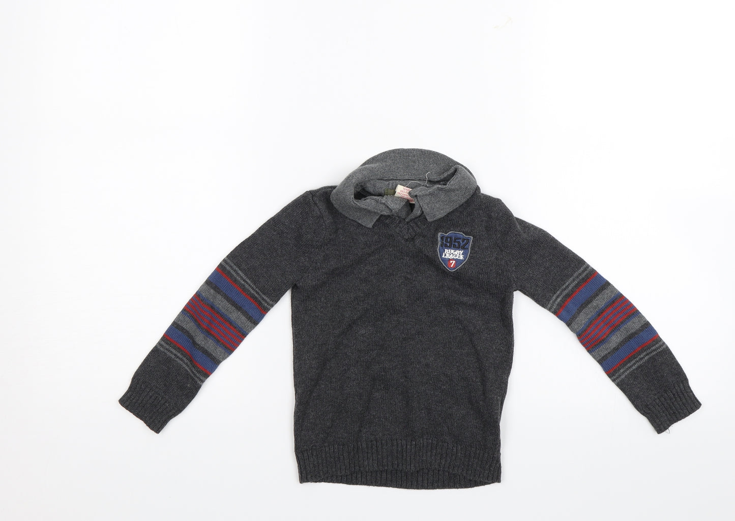 Rorie Whelan Boys Grey  Corduroy Pullover Jumper Size 2 Years