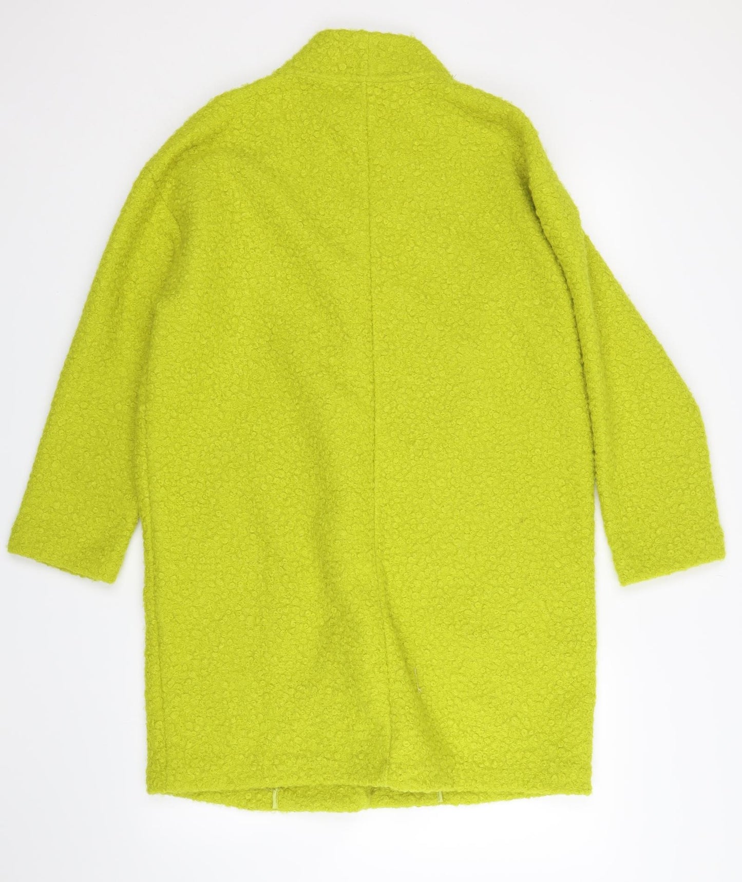 TU Womens Yellow   Overcoat Coat Size 12