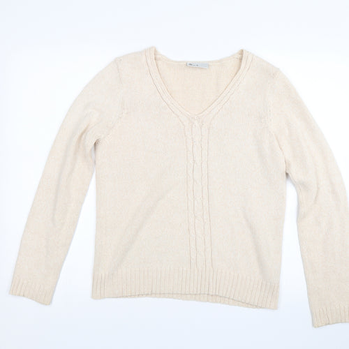 BHS Womens Beige  Knit Pullover Jumper Size 12