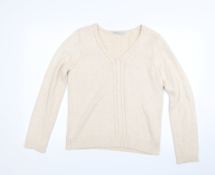 BHS Womens Beige  Knit Pullover Jumper Size 12