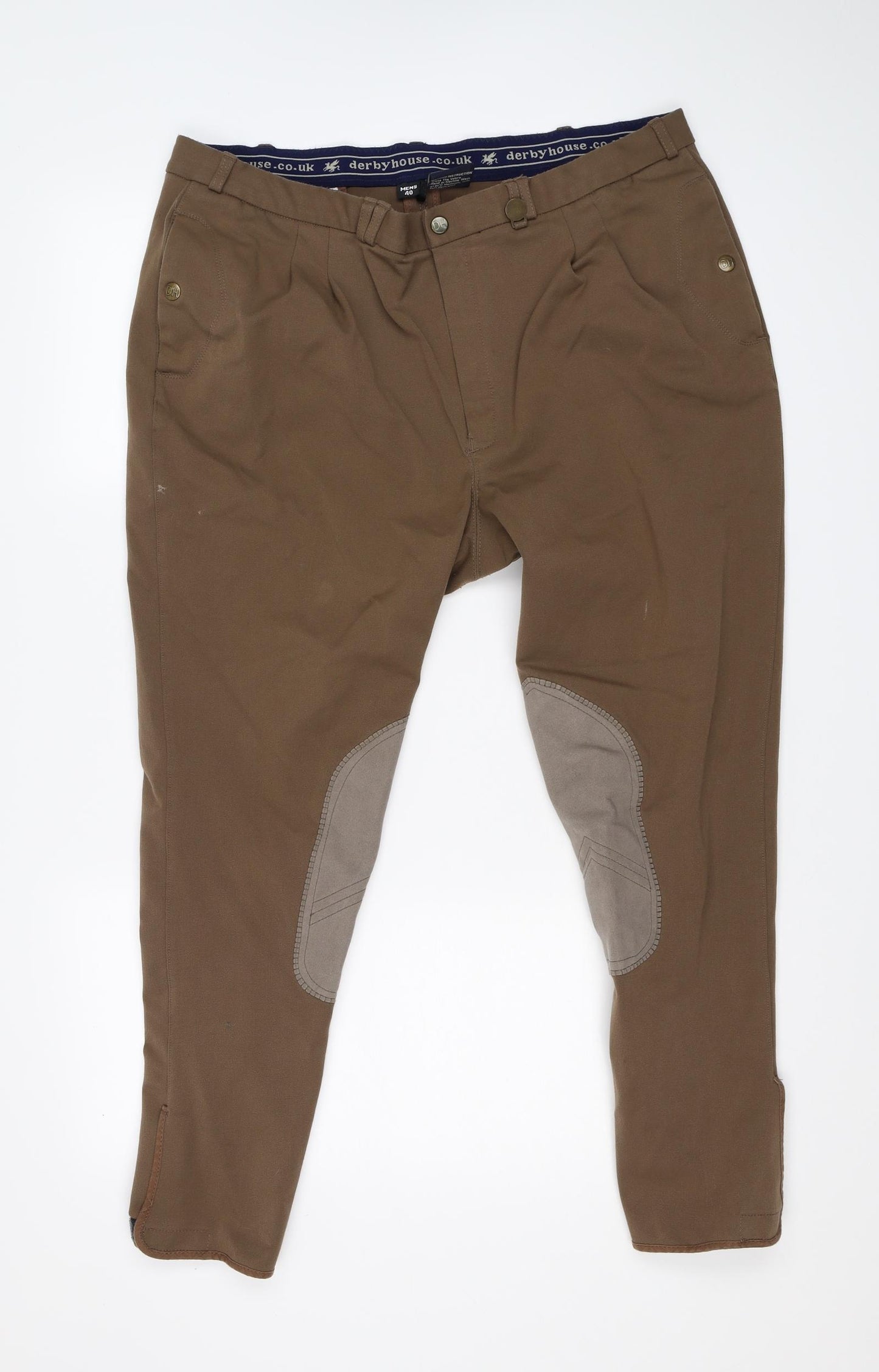 Derby House Mens Brown   Jegging Trousers Size 40 L23 in - Horse wear